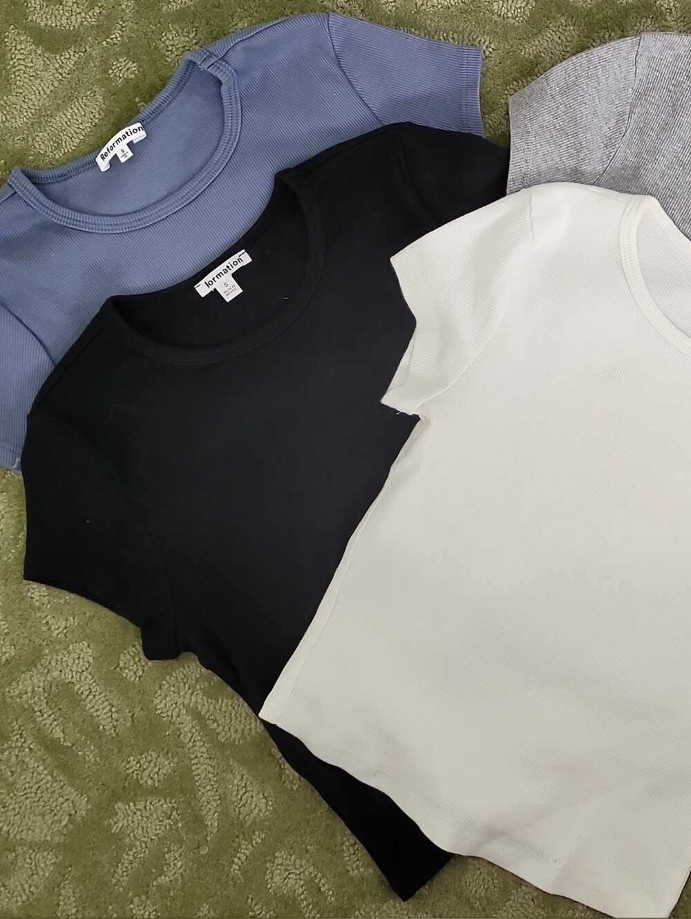 Reformation  Short Sleeve Crop Top —